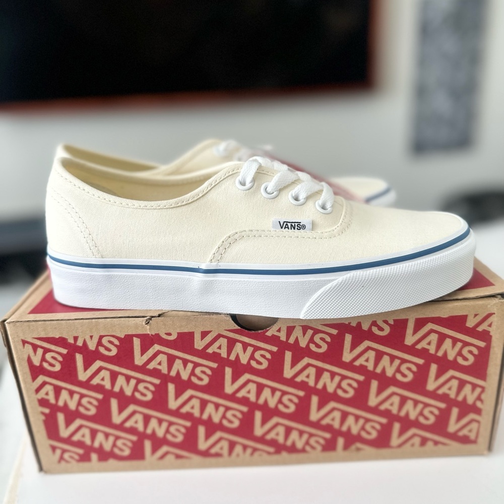 Vans Cream and White Women's Sneakers